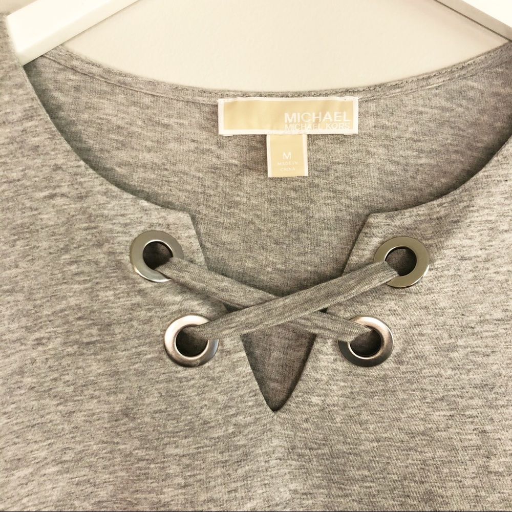 Michael Kors -Gray 3/4 Sleeve Top Size Small
